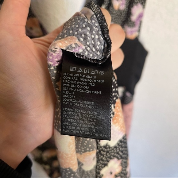 Urban outfitters ryker midi dress mix print floral and polka dots - Picture 7 of 11